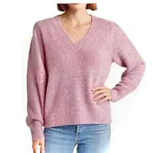 Cynthia Rowley lavender wool blend V-Neck Sweater